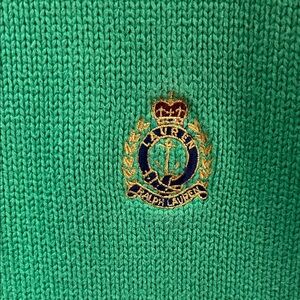 Lauren Ralph Lauren Vibrant Green Zip-Up Sweater